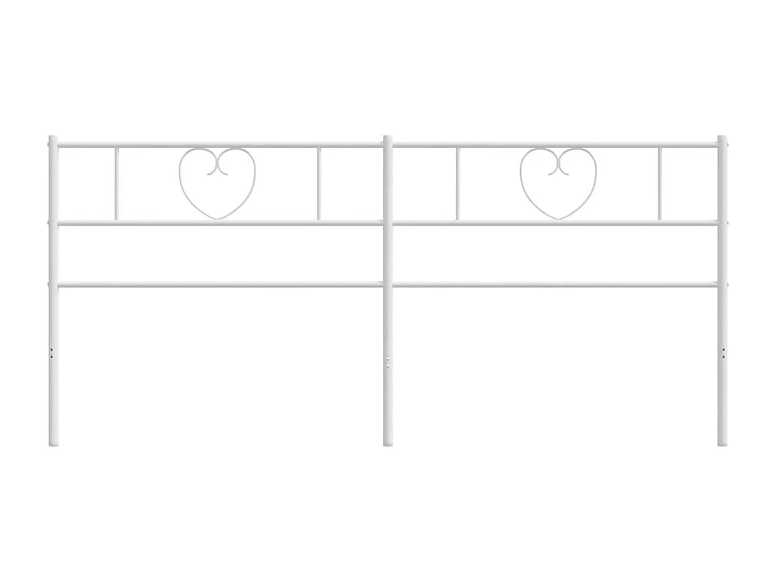 Mueble cabecero | Cabezal de cama | Cabecero de metal blanco 193 cm