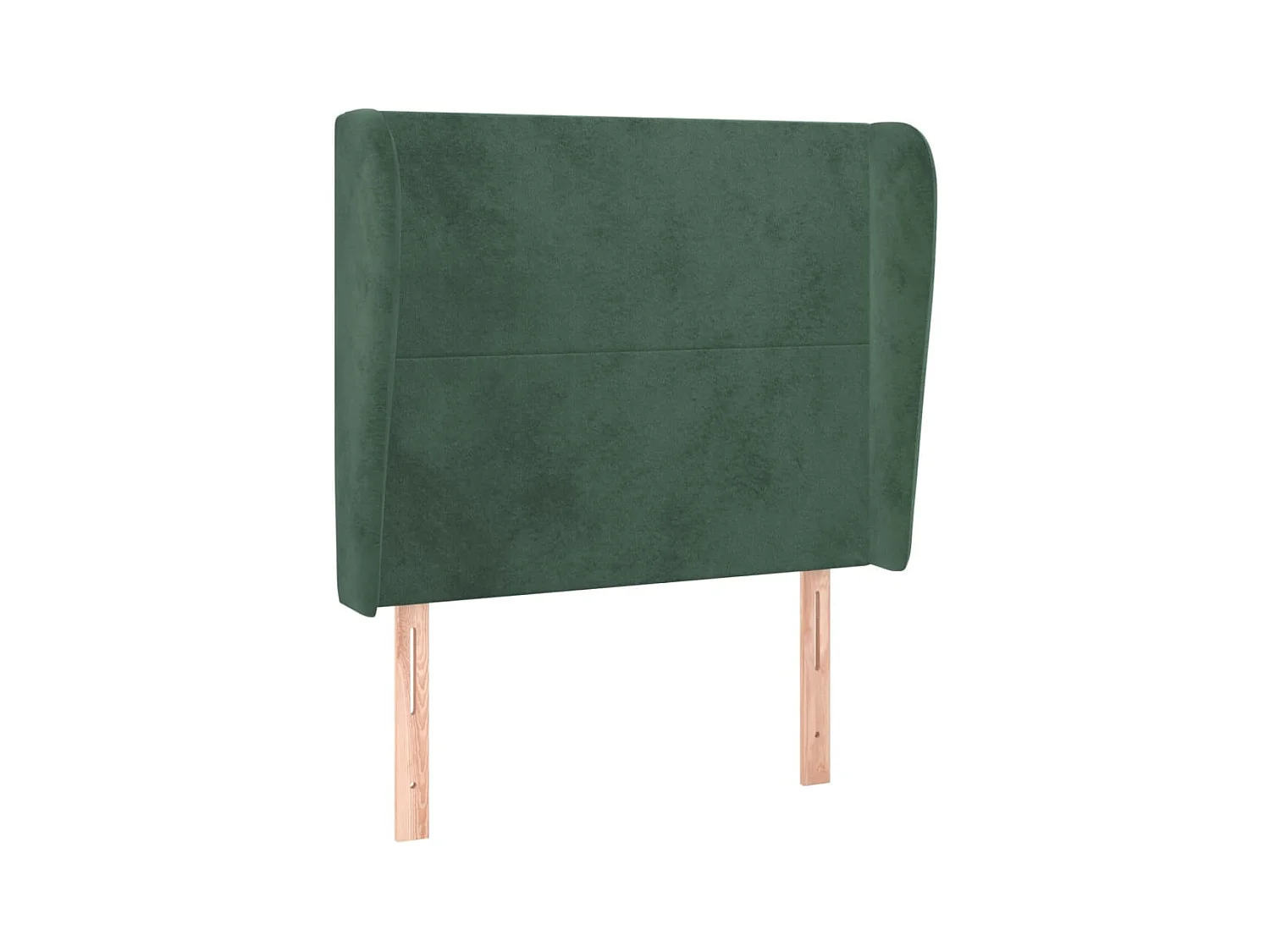 Cabecero | Cabezal de Cama | Mueble cabecero con orejas de terciopelo verde oscuro 103x23x118/128cm