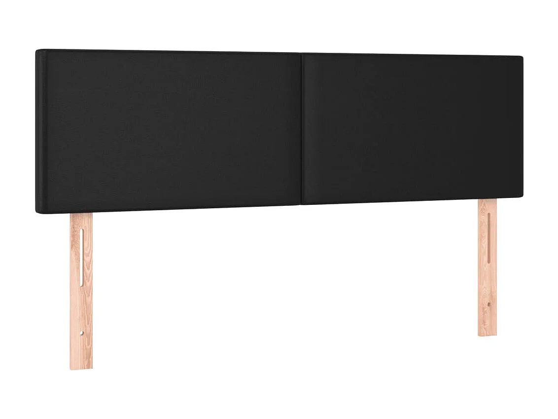 Hoofdbord | Hoofdeinde LED 144x5x78/88 cm kunstleer zwart