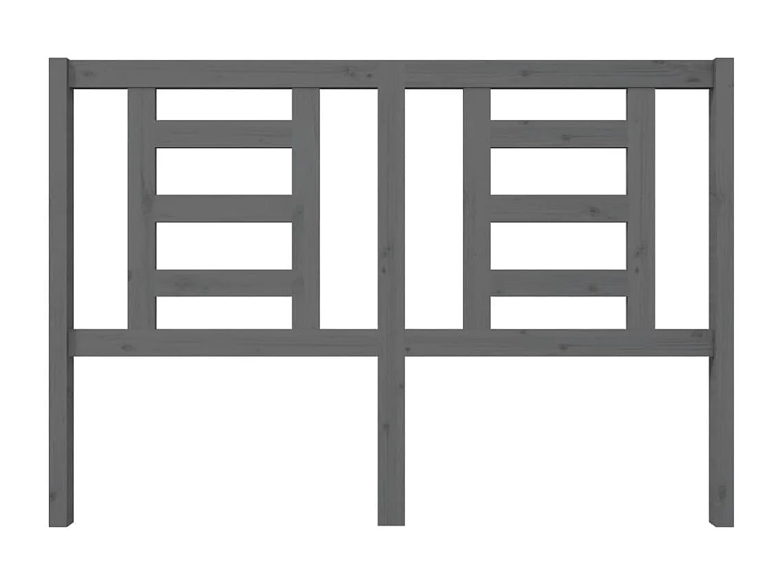 Tête de Lit | Panneau de tête pour lit Moderne Gris 146x4x100 cm Bois massif de pin