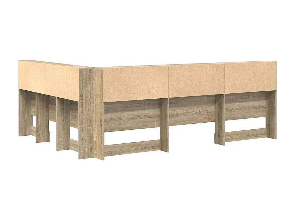 Mueble cabecero con almacenamiento | Cabecera de almacenamiento con estante Roble Sonoma 150 cm