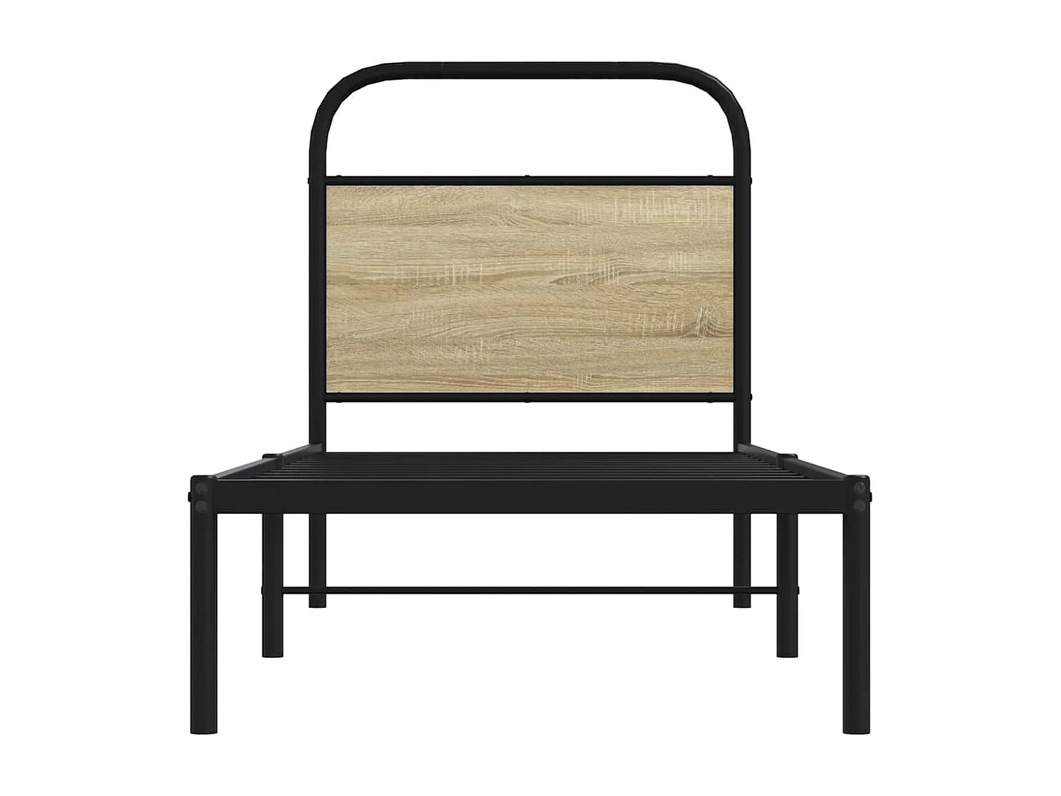 Mueble cabecero | Cabezal de cama | Cabecero de acero y madera de ingeniería roble Sonoma 75 cm