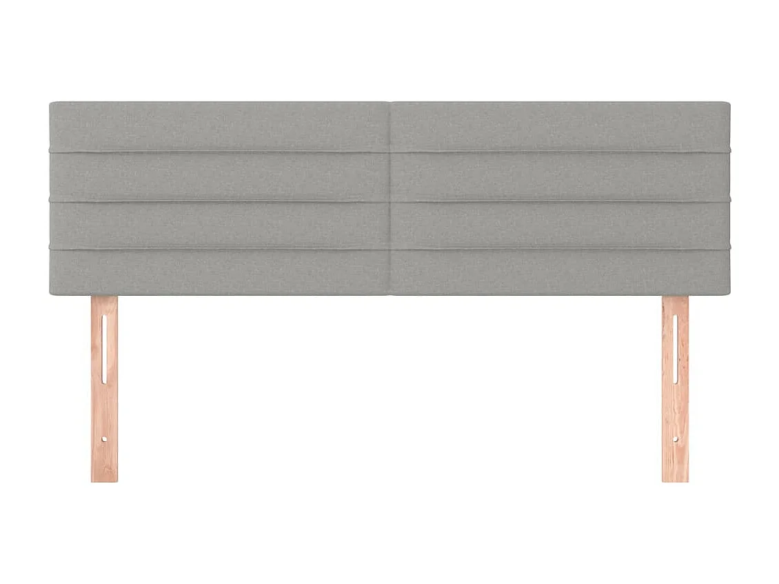 Cabeceros | Cabezal de cama | Mueble de cabecero 2 unidades tela gris claro 72x5x78/88 cm