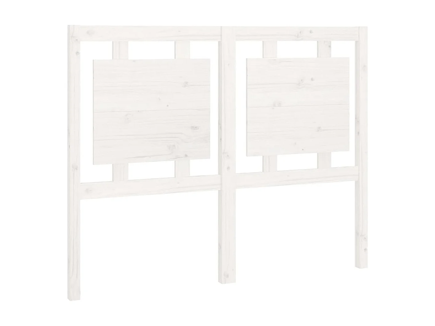 Tête de Lit | Panneau de tête pour lit Moderne Blanc 125,5x4x100 cm Bois massif de pin
