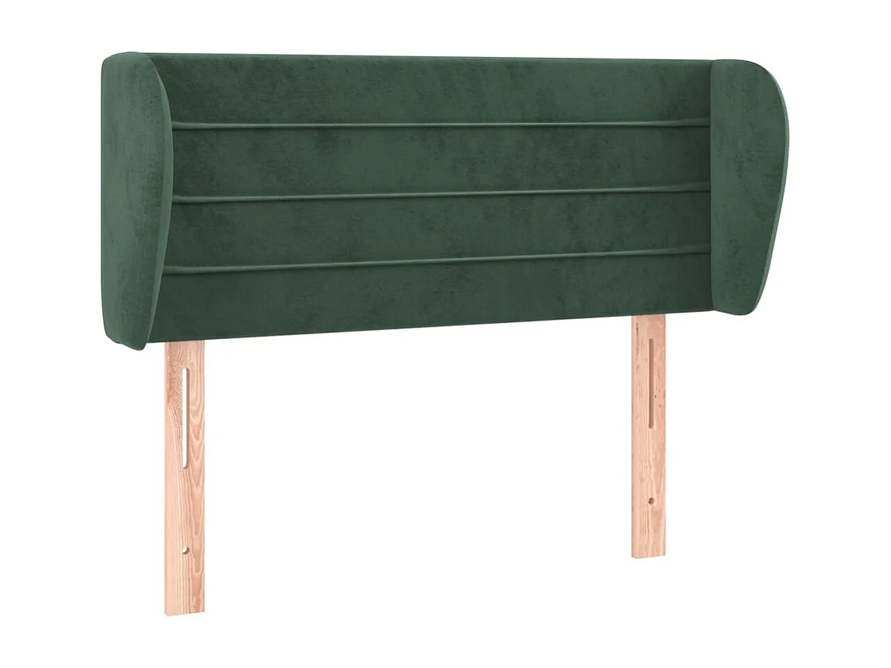 Tête de Lit | Panneau de tête pour lit Moderne avec oreilles Vert foncé 103x23x78/88 cm Velours