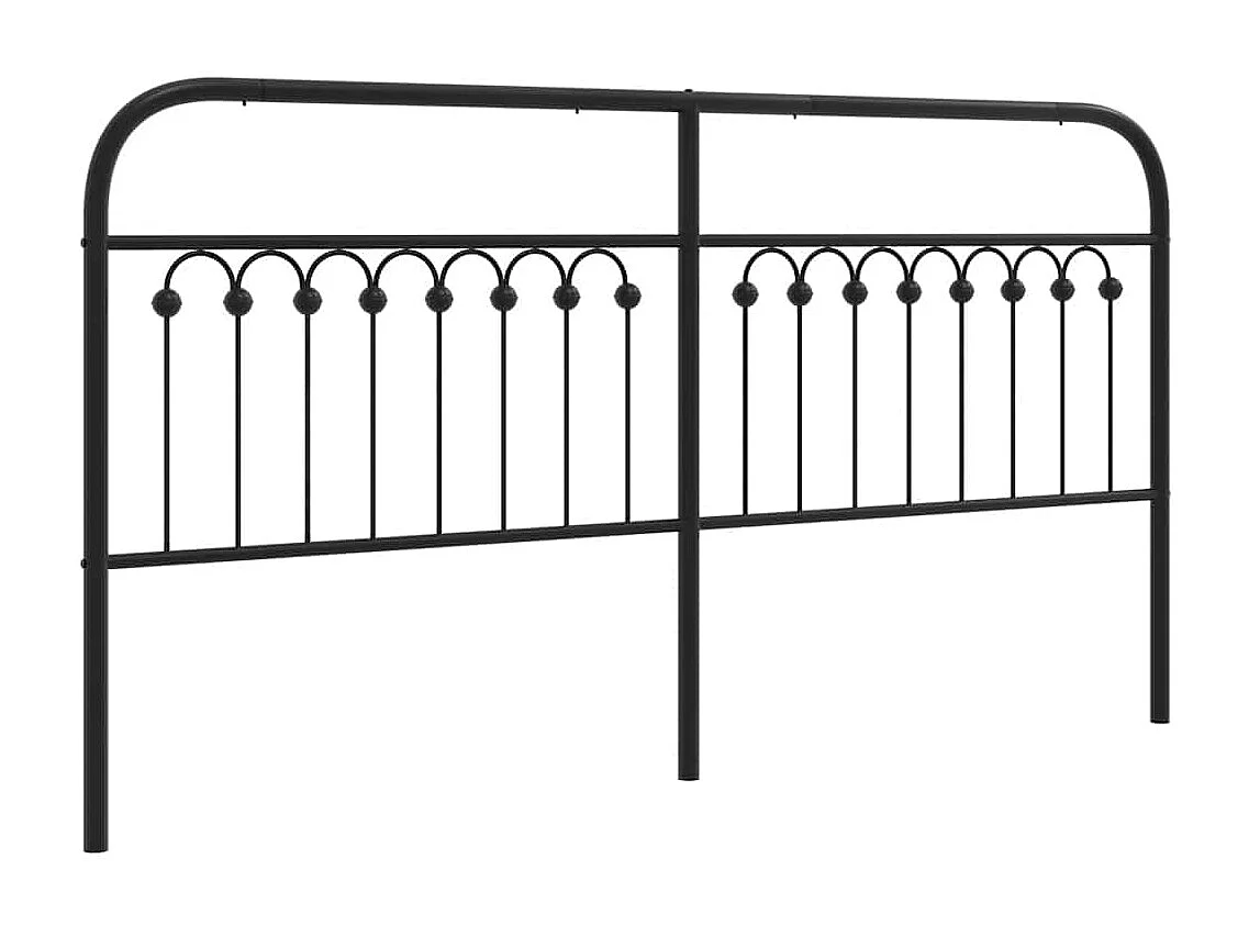 Mueble cabecero | Cabezal de cama | Cabecero de metal negro 180 cm