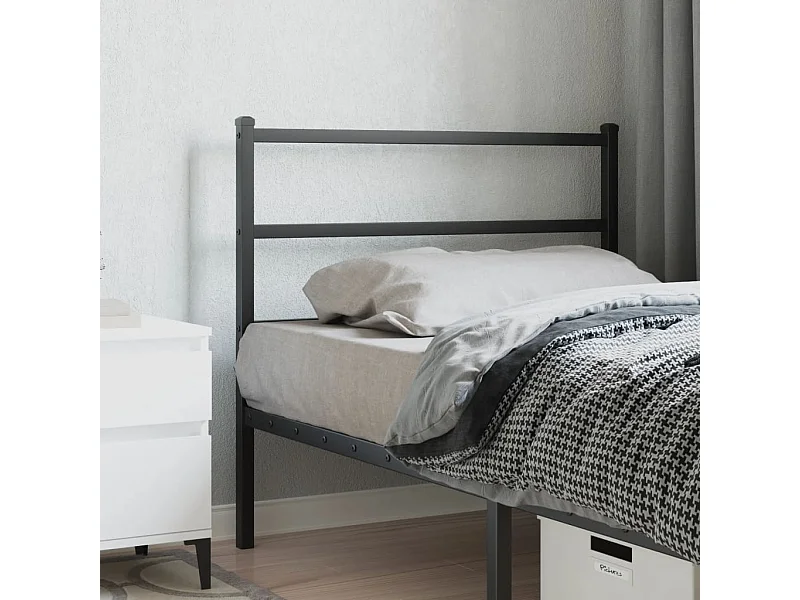 Mueble cabecero | Cabezal de cama | Cabecero de metal negro 100 cm