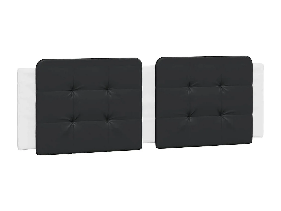 Tête de lit | Coussin de tête de lit | Tête de lit décoratif noir et blanc 160 cm similicuir