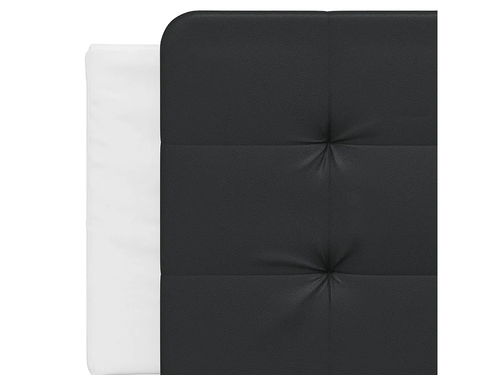 Tête de lit | Coussin de tête de lit | Tête de lit décoratif noir et blanc 160 cm similicuir