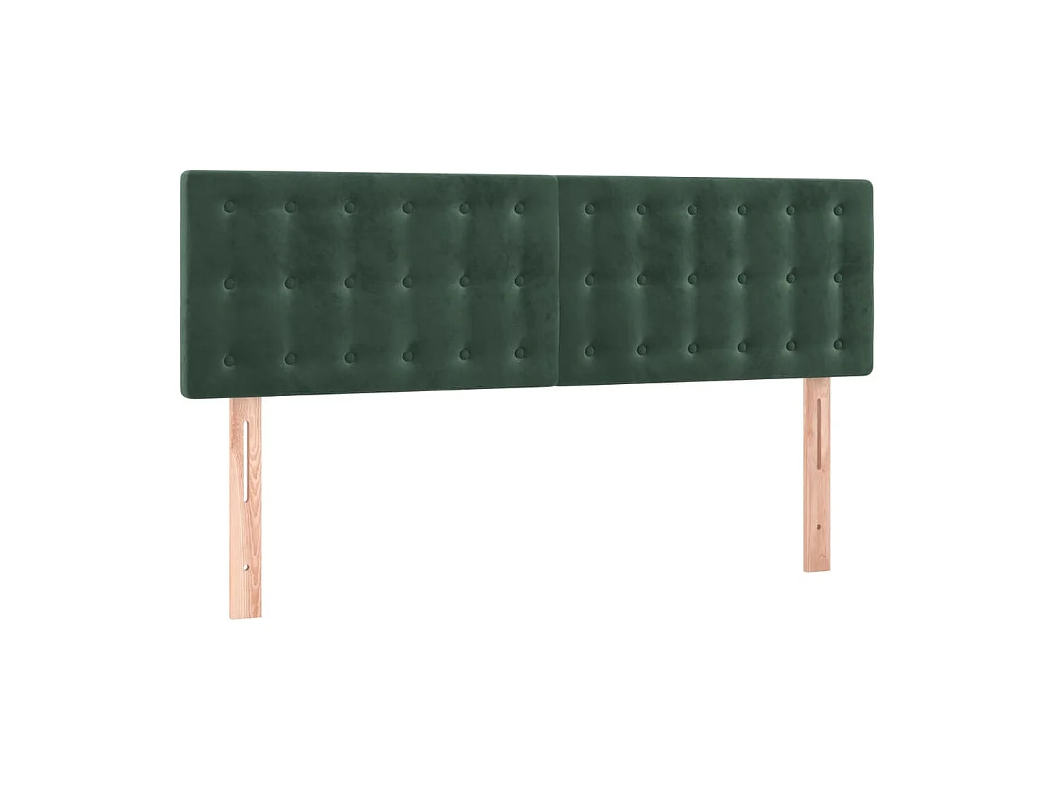 Tête de Lit | Panneau de tête pour lit Moderne à LED Vert foncé 144x5x78/88 cm Velours