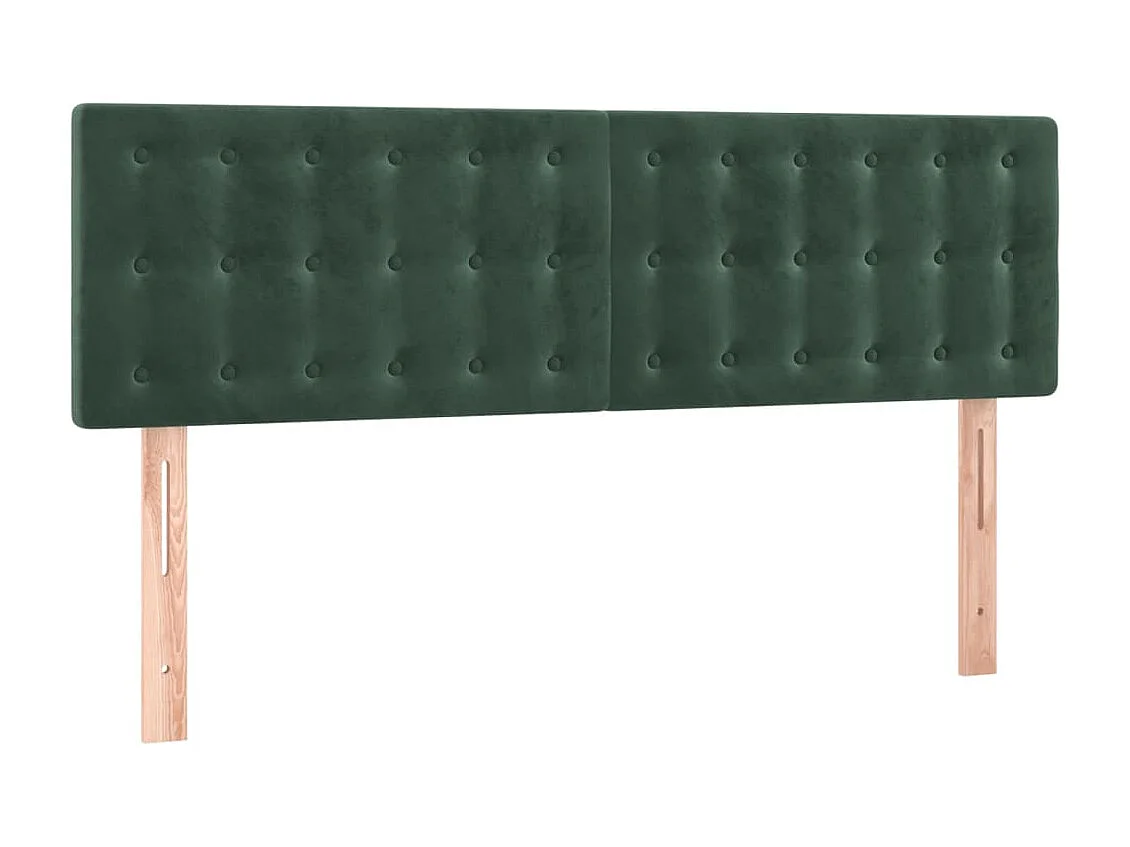 Hoofdbord | Hoofdeinde LED 144x5x78/88 cm fluweel donkergroen