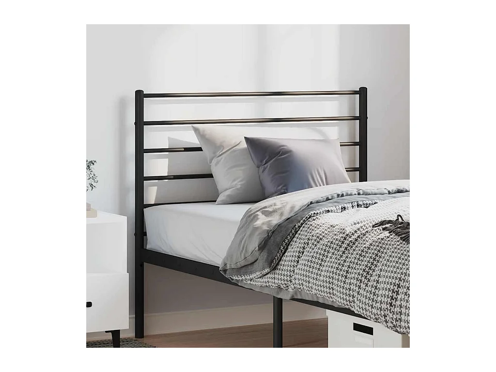 Mueble cabecero | Cabezal de cama | Cabecero de metal negro 100 cm