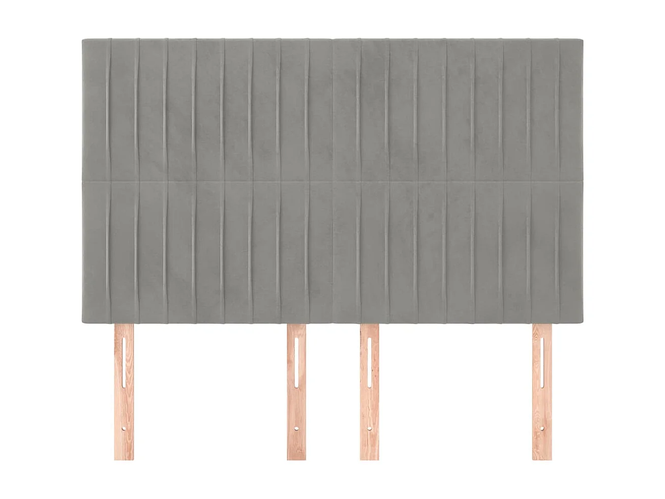 Têtes de lit | Panneaux de tête pour lit Moderne 4 pcs Gris clair 72x5x78/88 cm Velours