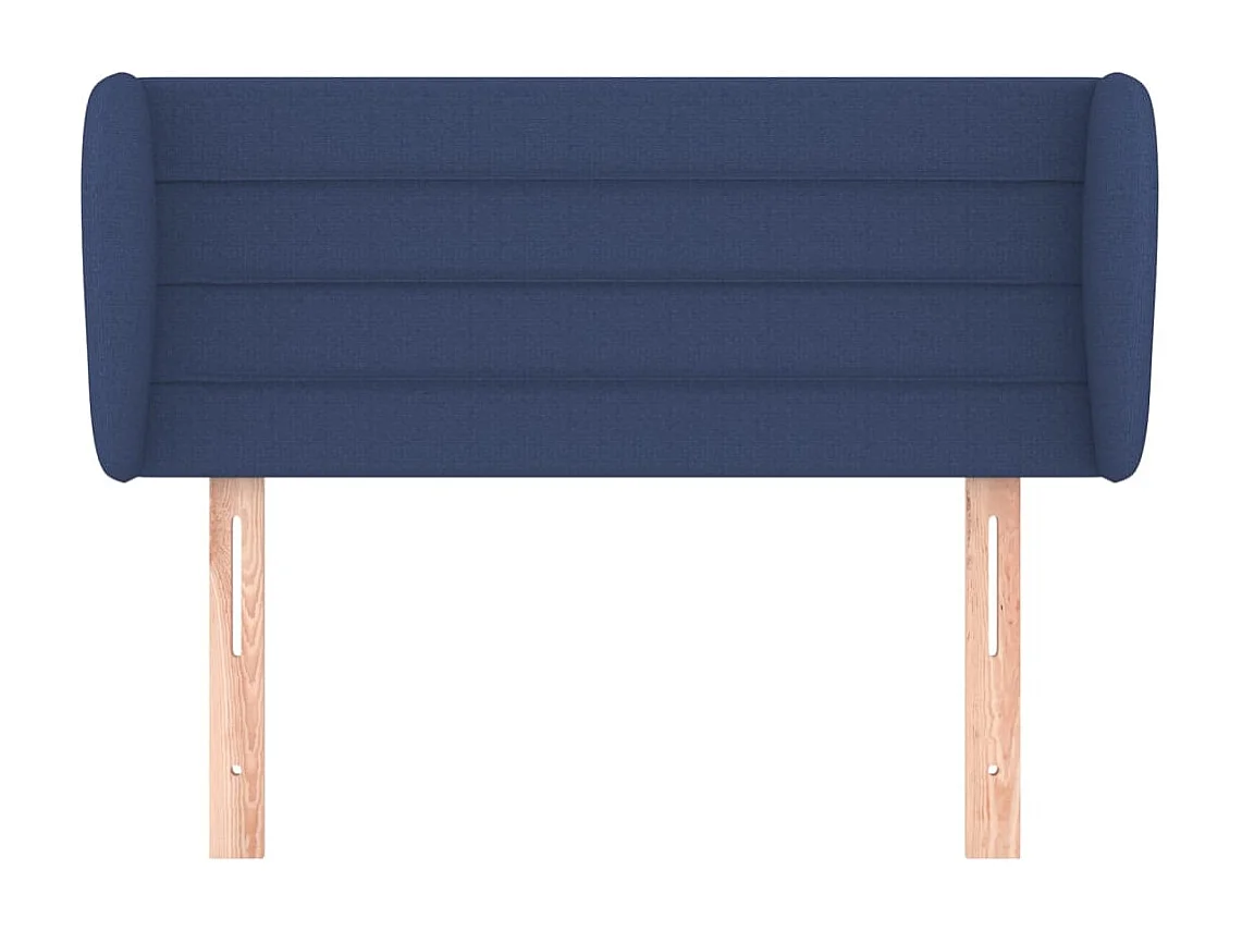 Mueble cabecero | Cabezal de cama | Cabecero de tela azul 93x23x78/88 cm