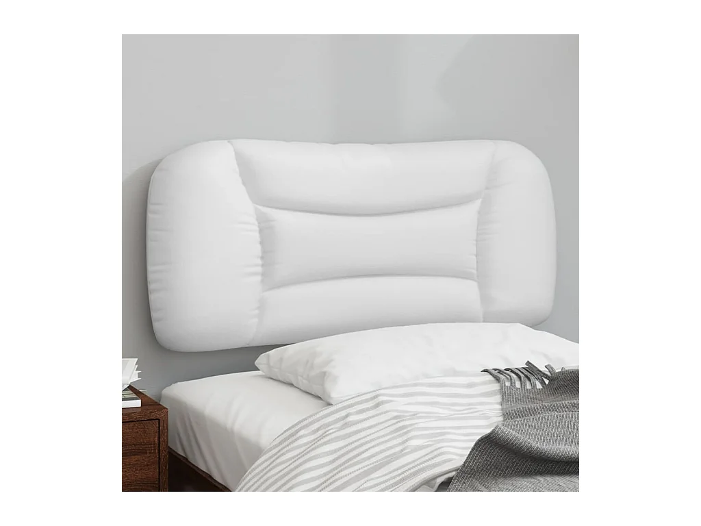 Tête de lit | Coussin de tête de lit | Tête de lit décoratif blanc 90 cm similicuir