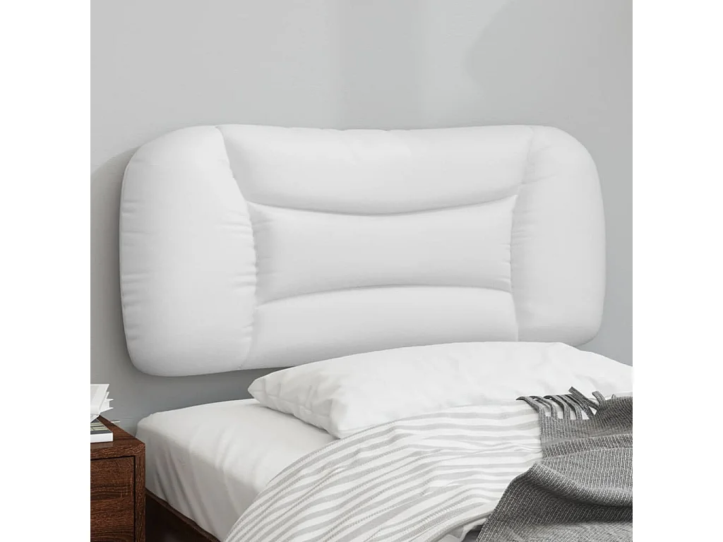 Tête de lit | Coussin de tête de lit | Tête de lit décoratif blanc 90 cm similicuir