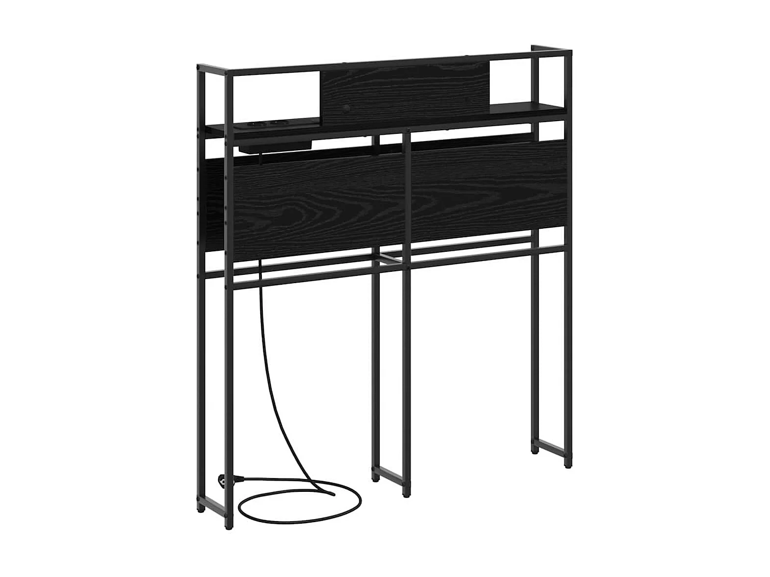 Tête de Lit de rangement | Panneau de tête pour lit Chêne noir 100 cm Bois d'ingénierie