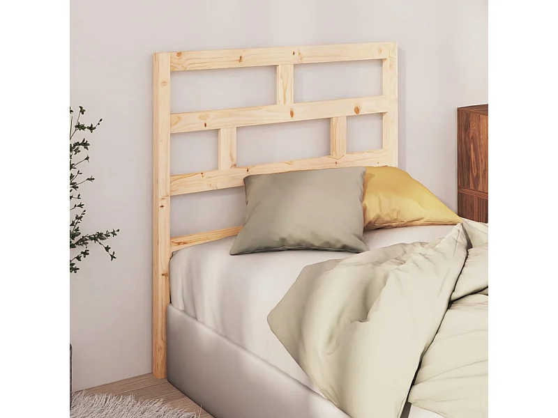 Cabecero de Cama | Cabezal de cama | Mueble de cabecero madera maciza de pino 106x4x100 cm