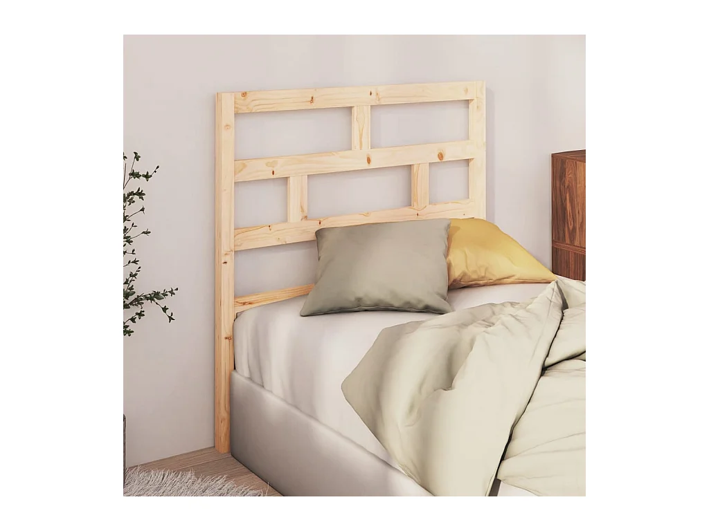 Cabecero de Cama | Cabezal de cama | Mueble de cabecero madera maciza de pino 106x4x100 cm