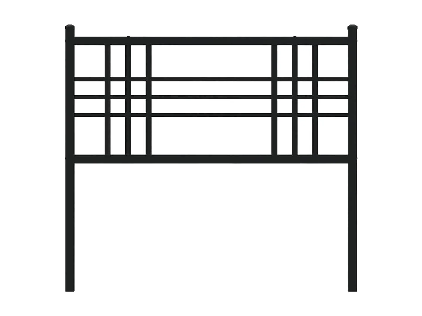 Tête de Lit | Panneau de tête pour lit Moderne métal noir 100 cm