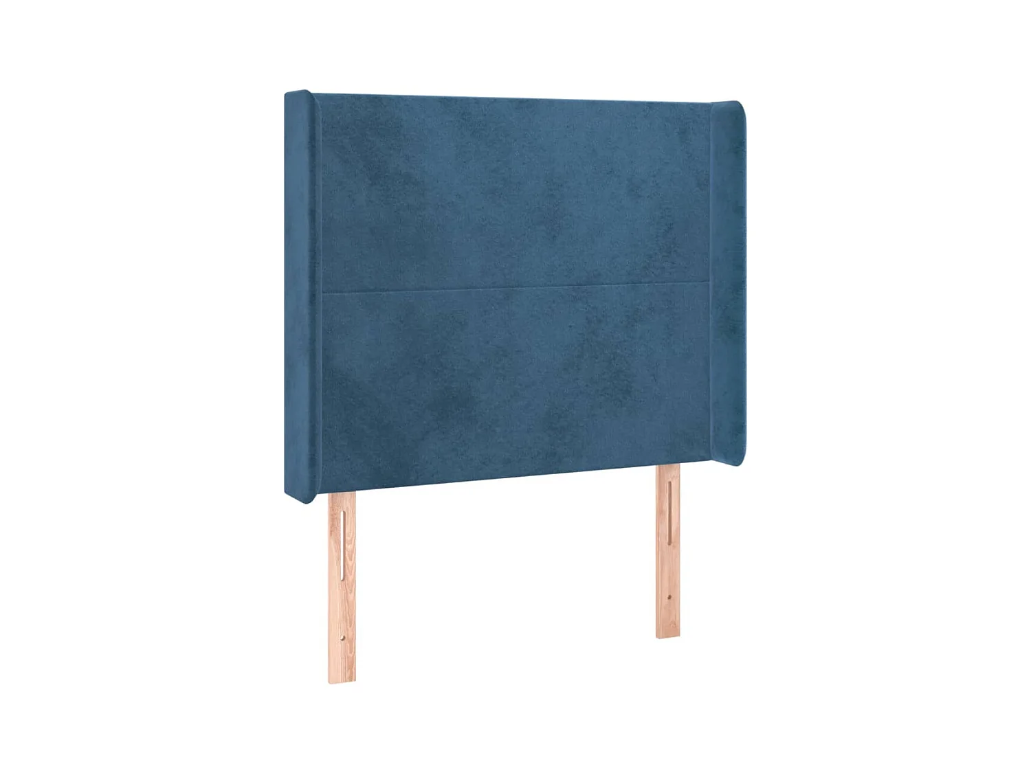 Tête de Lit | Panneau de tête pour lit Moderne à LED Bleu foncé 103x16x118/128 cm Velours