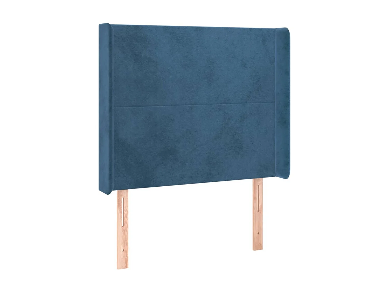 Tête de Lit | Panneau de tête pour lit Moderne à LED Bleu foncé 103x16x118/128 cm Velours