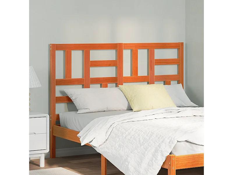 Cabecera de Cama  | Cabezal de cama | Mueble de cabecerocon cabecera Marrón cera 145.5 x 4 x 104 cm