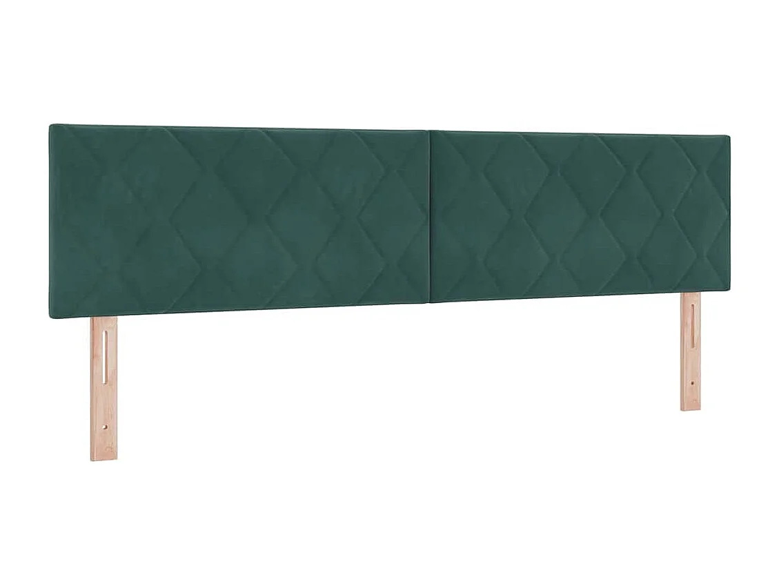 Mueble cabecero | Cabecero | Cabezal de cama Montaje en la pared Verde oscuro 180 cm Terciopelo