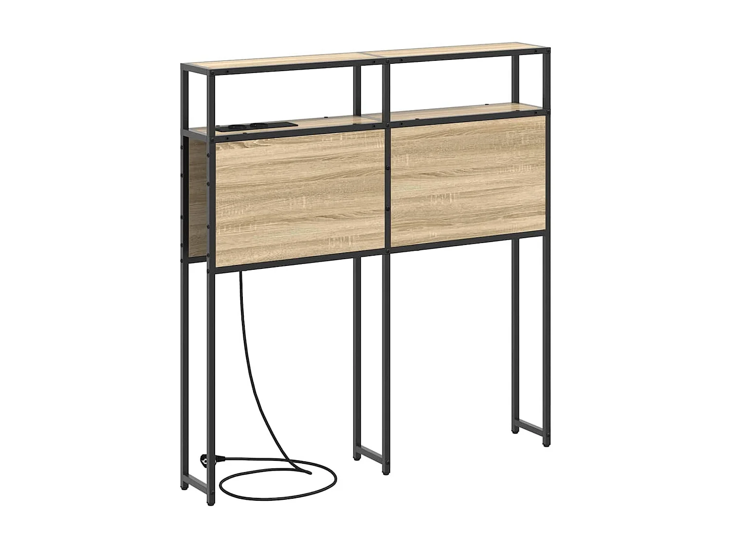 Mueble cabecero con almacenamiento | Cabecera de almacenamiento con estante Roble Sonoma 100 cm