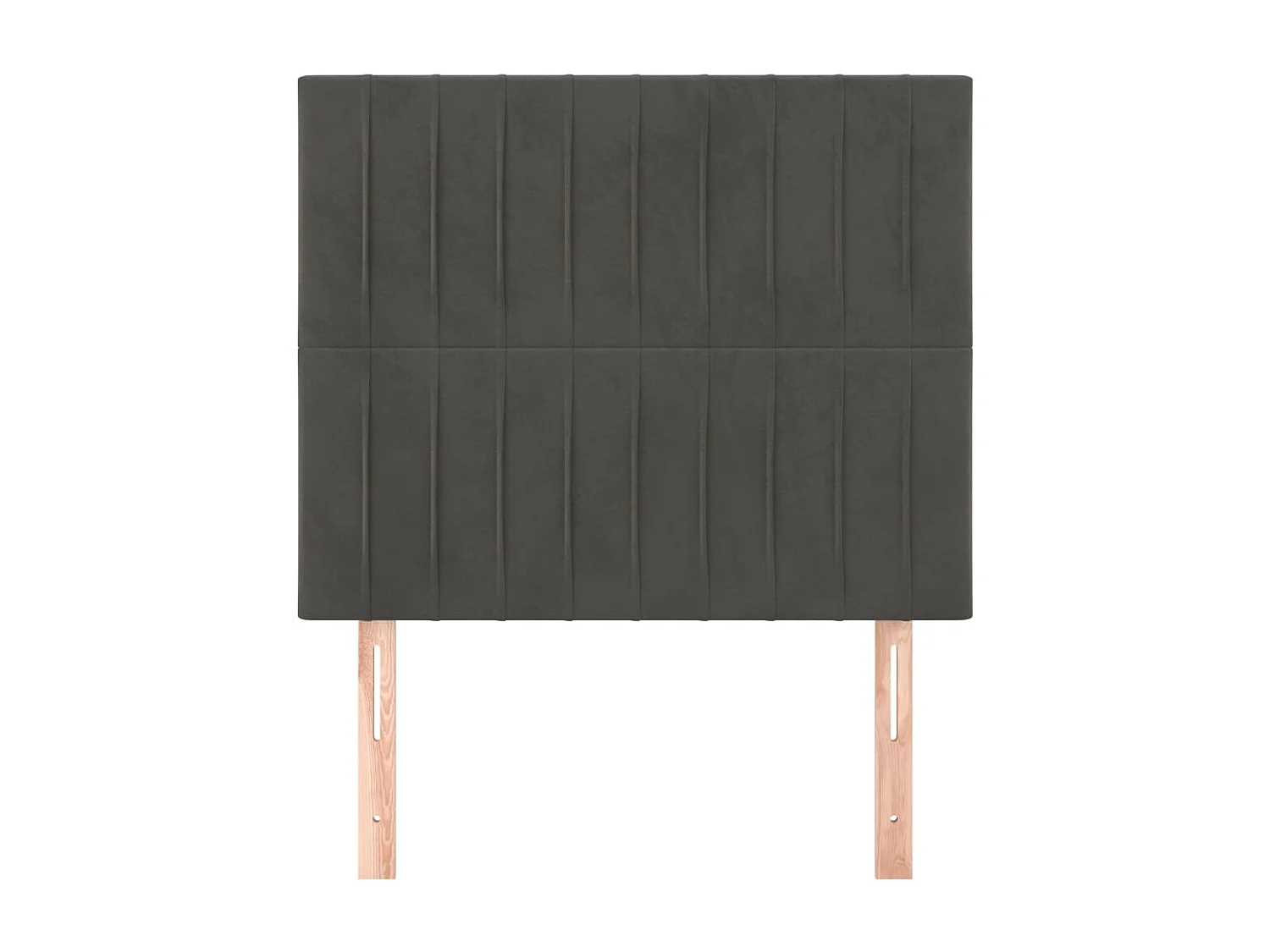 Cabeceros | Cabezal de cama | Mueble de cabecero 2 unidades de terciopelo gris oscuro 90x5x78/88 cm