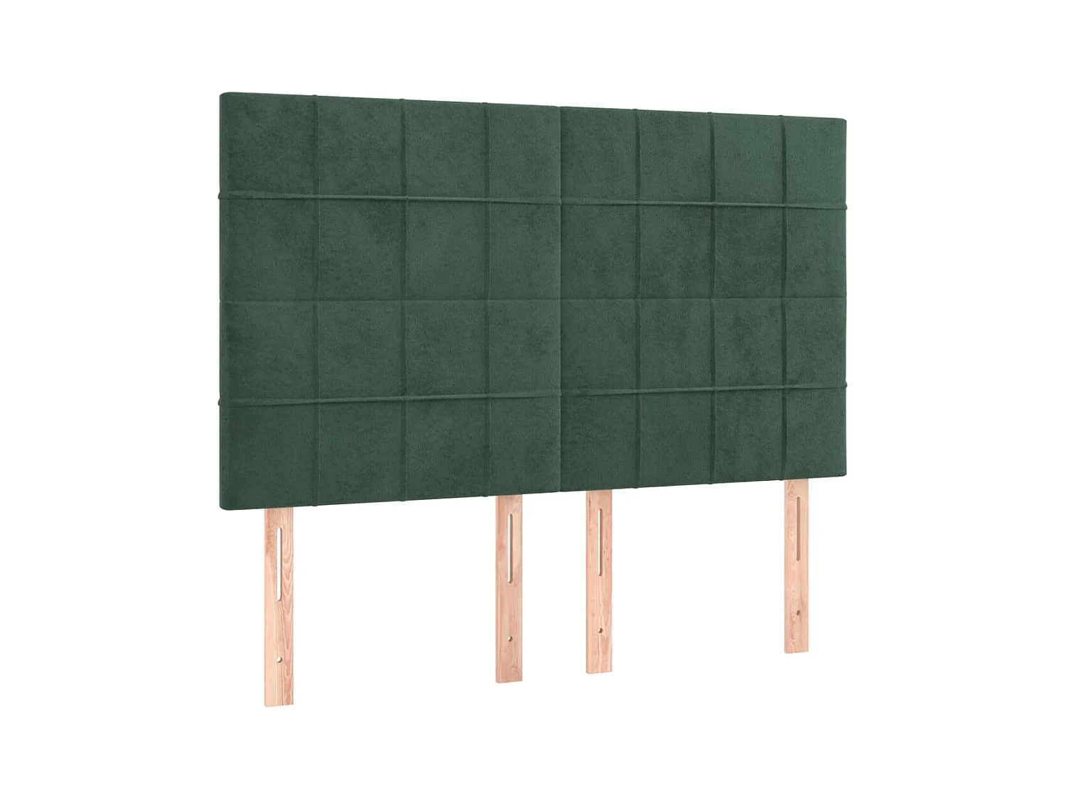 Têtes de lit | Panneaux de tête pour lit Moderne 4 pcs Vert foncé 72x5x78/88 cm Velours