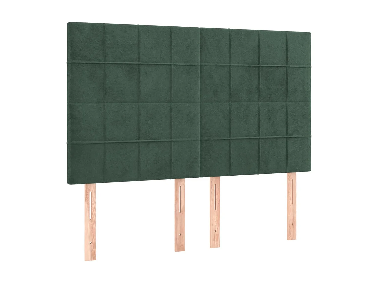 Têtes de lit | Panneaux de tête pour lit Moderne 4 pcs Vert foncé 72x5x78/88 cm Velours