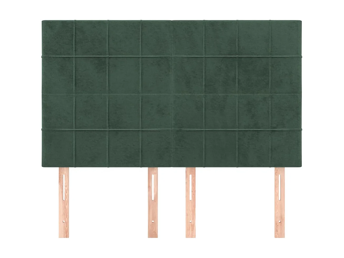 Têtes de lit | Panneaux de tête pour lit Moderne 4 pcs Vert foncé 72x5x78/88 cm Velours