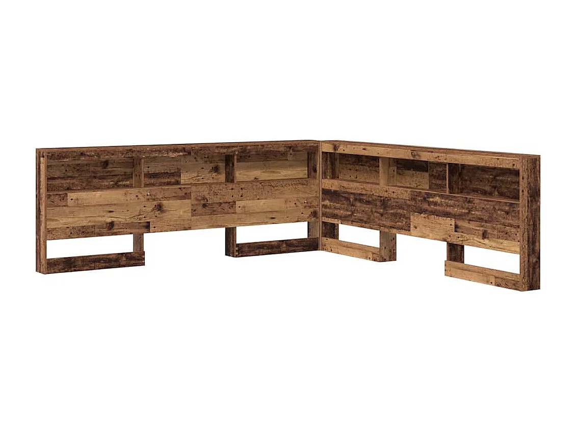 Tête de Lit de rangement | Panneau de tête pour lit Bois ancien 200 cm Bois d'ingénierie