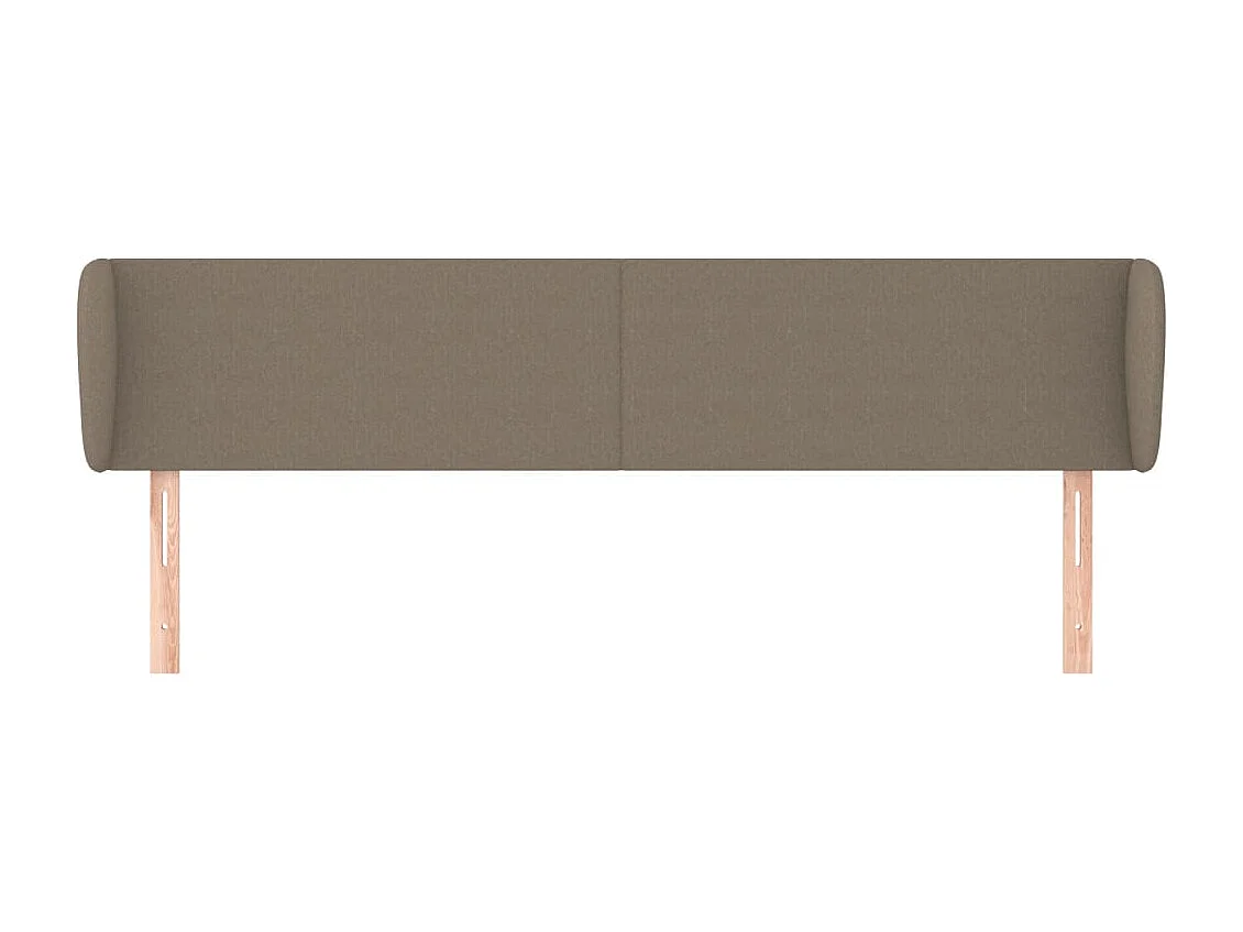 Tête de Lit | Panneau de tête pour lit Moderne avec oreilles Taupe 163x23x78/88 cm Tissu