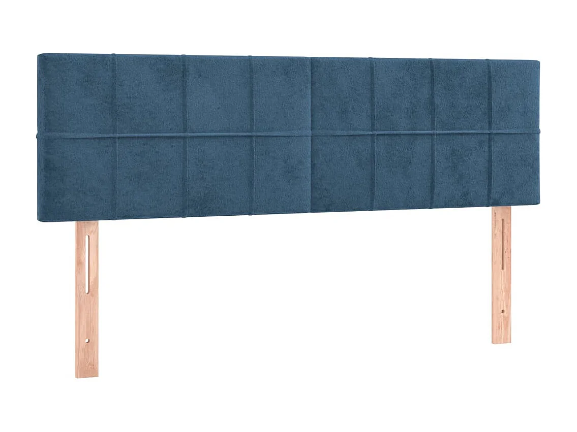 Hoofdbord | Hoofdeinde LED 144x5x78/88 cm fluweel donkerblauw