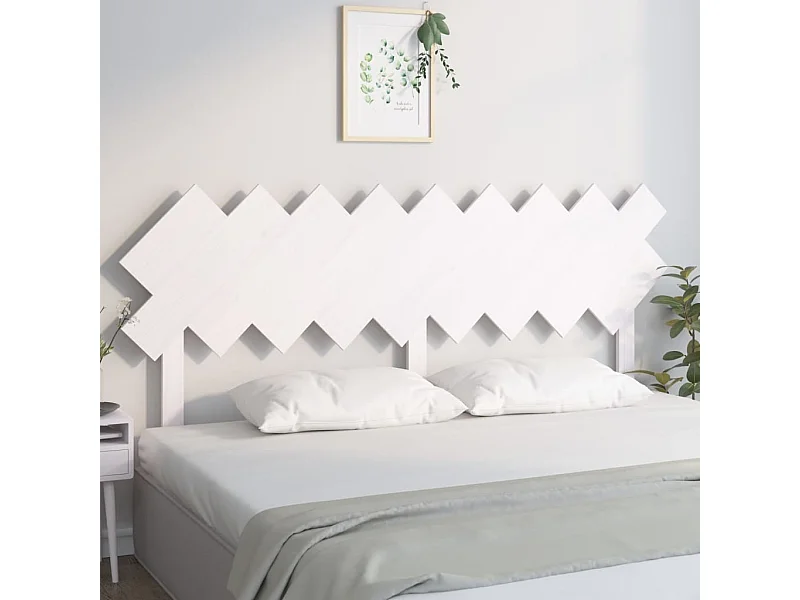 Tête de Lit | Panneau de tête pour lit Moderne Blanc 178x3x80,5 cm Bois massif de pin