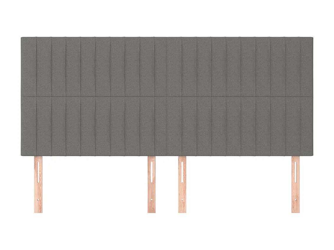 Têtes de lit | Panneaux de tête pour lit Moderne 4 pcs Gris clair 90x5x78/88 cm Tissu