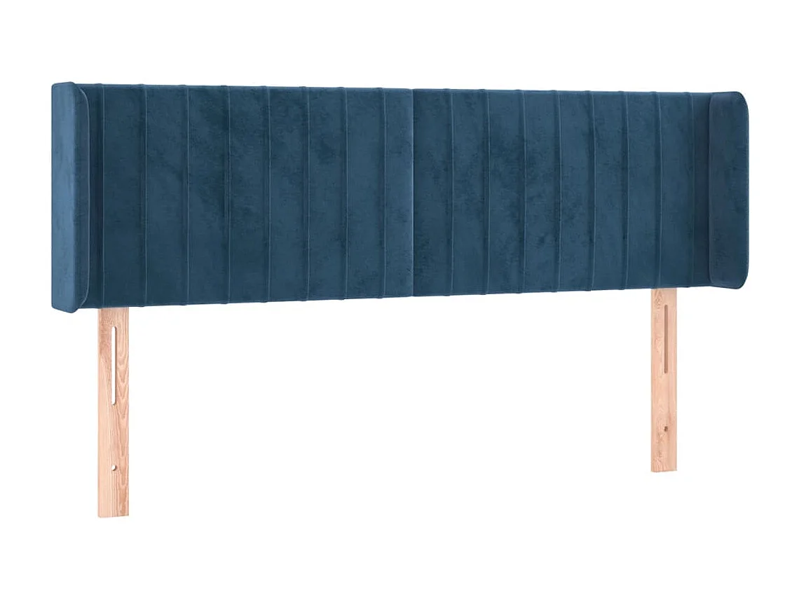 Hoofdbord | Hoofdeinde LED 147x16x78/88 cm fluweel donkerblauw