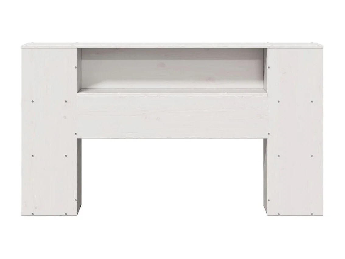 Tête de Lit | Panneau de tête pour lit Moderne avec rangement blanc 120 cm bois massif de pin