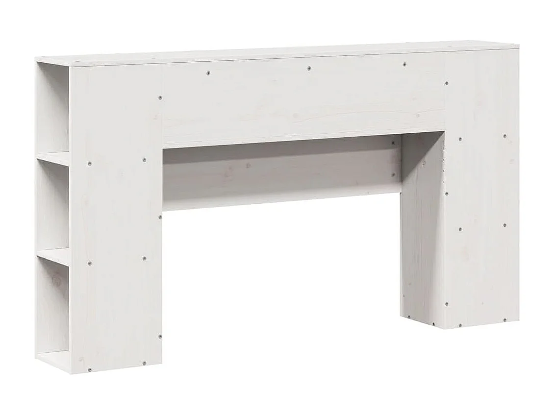 Tête de Lit | Panneau de tête pour lit Moderne avec rangement blanc 120 cm bois massif de pin