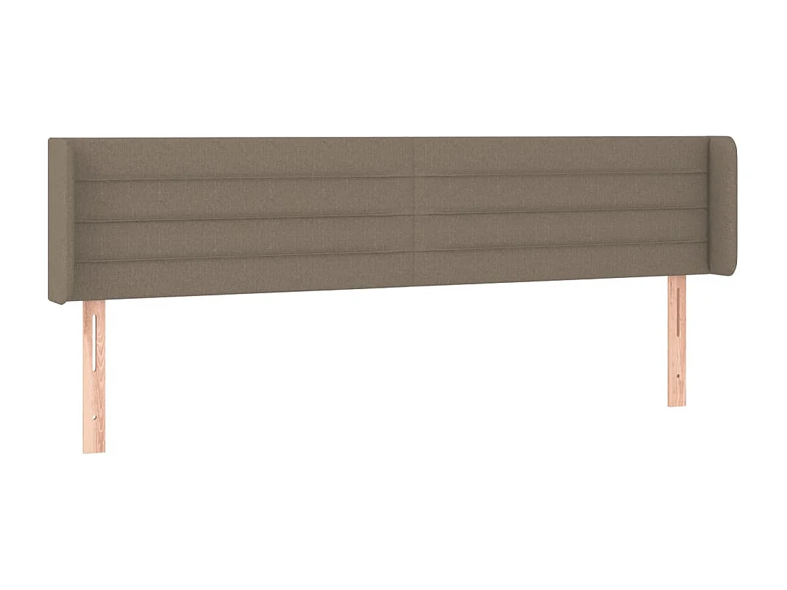 Hoofdbord | Hoofdeinde LED 203x16x78/88 cm stof taupe
