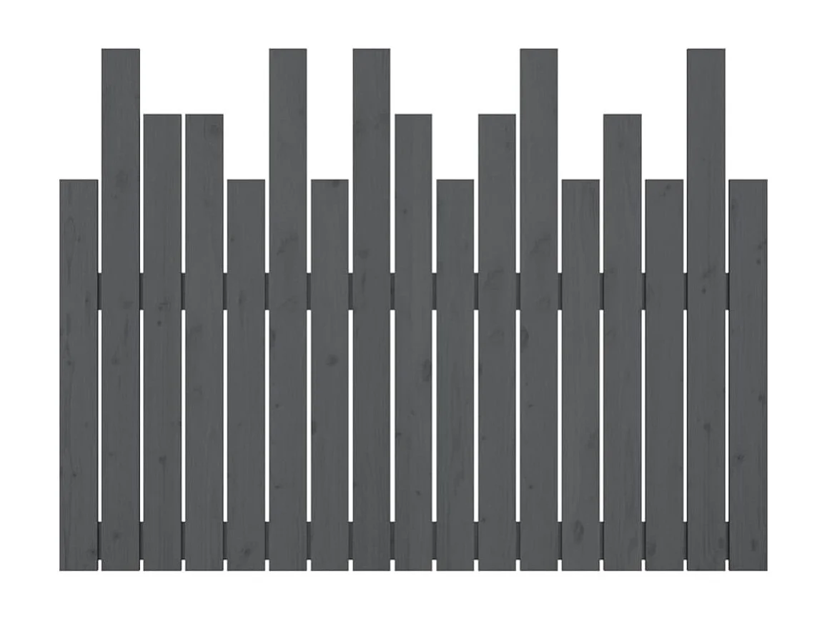 Tête de lit murale | Panneau de tête pour lit Moderne  Gris 108x3x80 cm Bois massif de pin
