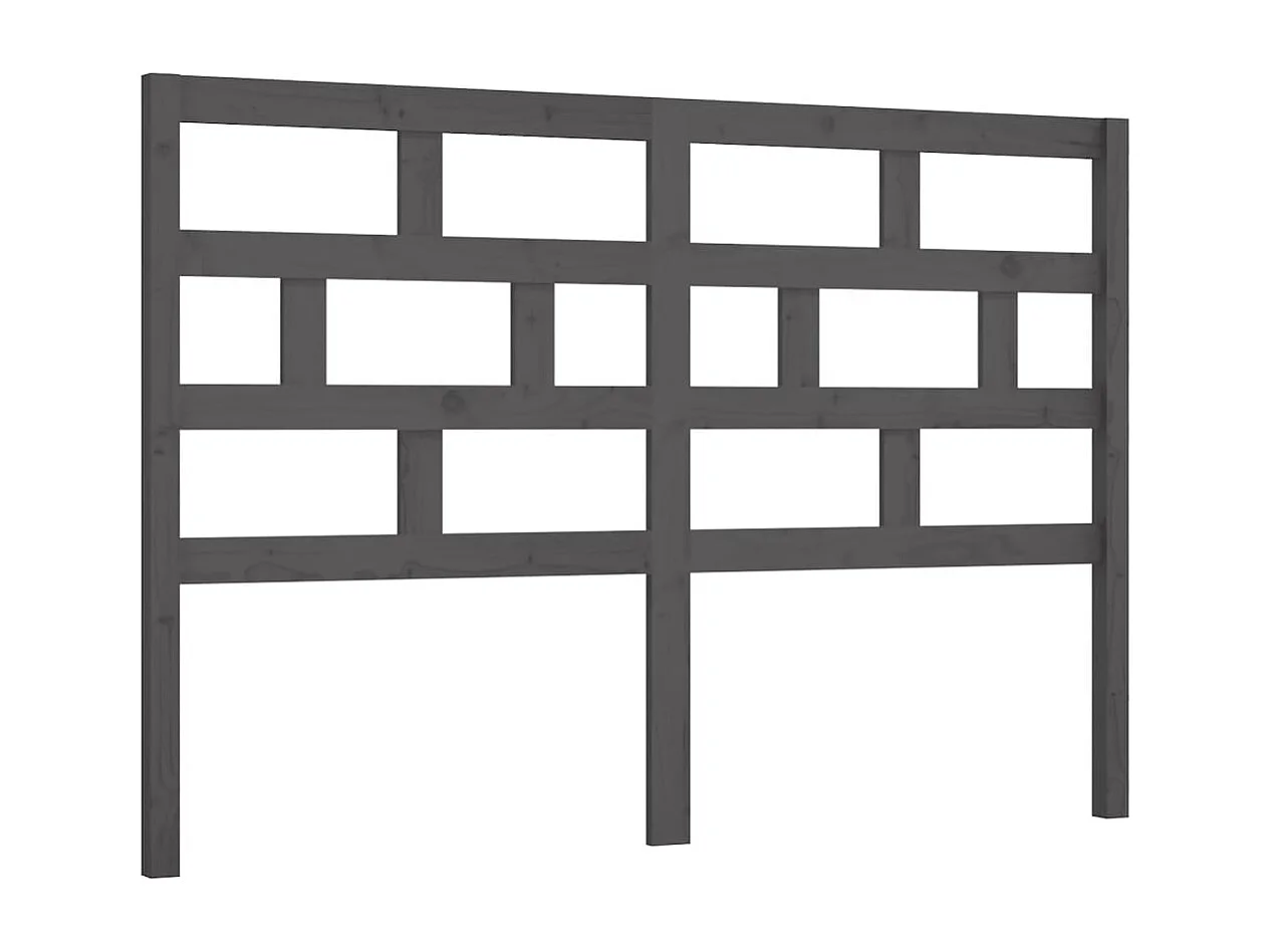 Hoofdbord | Hoofdeinde 126x4x100 cm massief grenenhout grijs