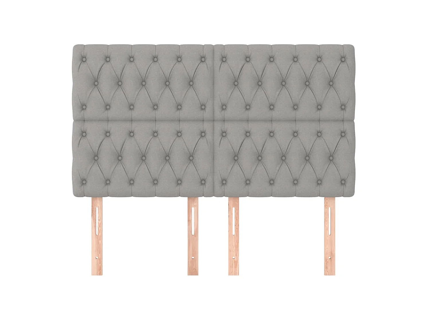 Têtes de lit | Panneaux de tête pour lit Moderne 4 pcs Gris clair 72x7x78/88 cm Tissu