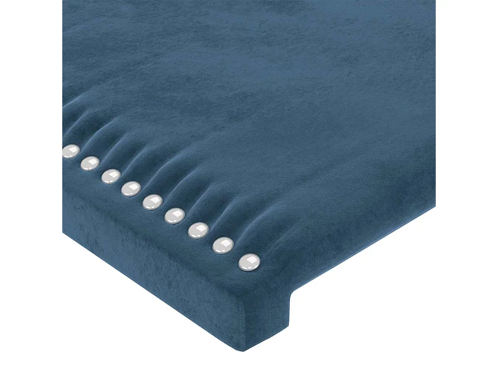 Hoofdbord | Hoofdeinde LED 100x5x118/128 cm fluweel donkerblauw