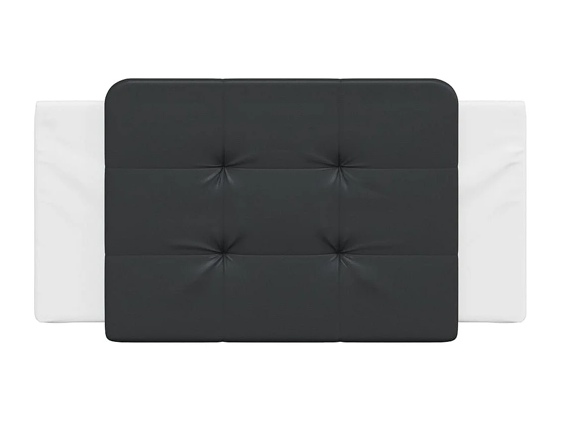 Tête de lit | Coussin de tête de lit | Tête de lit décoratif noir et blanc 100 cm similicuir