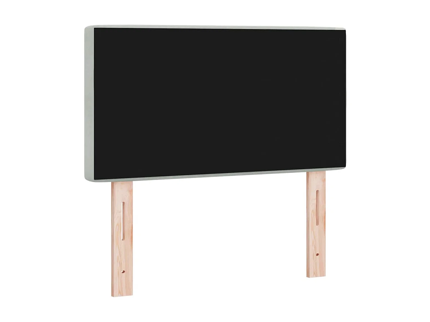 Mueble cabecero | Cabecero | Cabezal de cama LED con luces de tiras LED Gris claro 80 cm Terciopelo