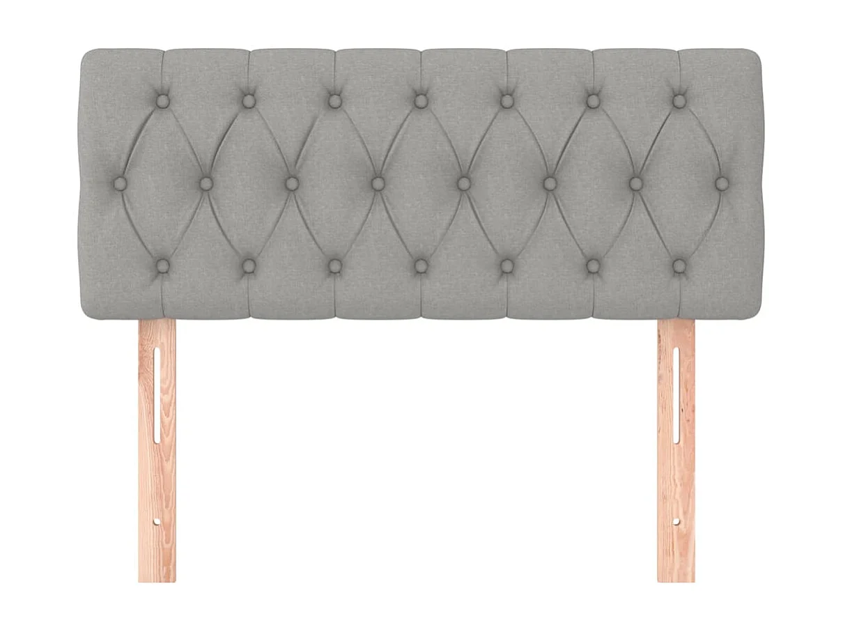 Tête de Lit | Panneau de tête pour lit Moderne Gris clair 90x7x78/88 cm Tissu