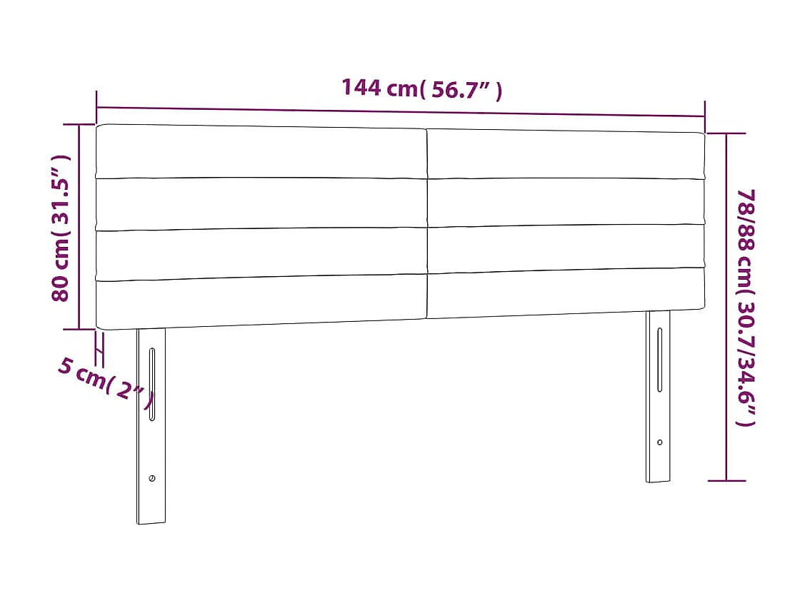 Cabeceros | Cabezal de cama | Mueble de cabecero 2 unidades terciopelo rosa 72x5x78/88 cm